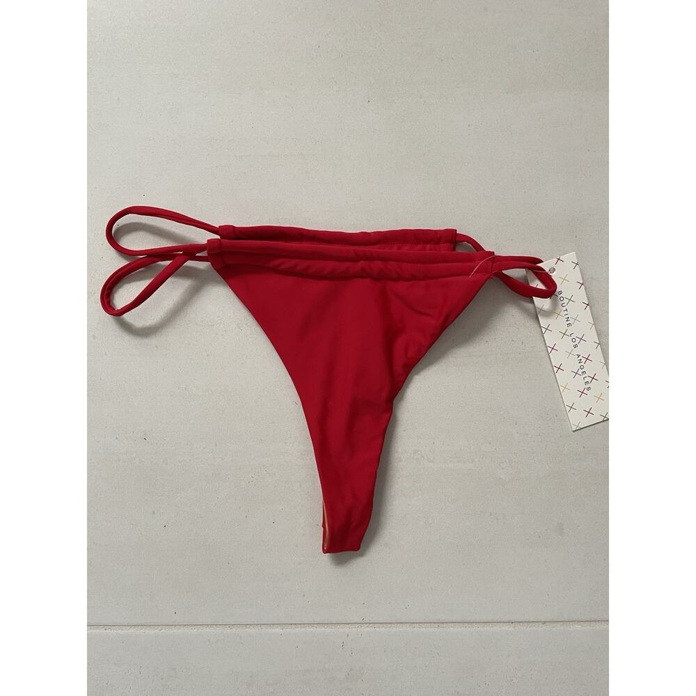 Boutine LA Swim Bikini Bottom Swimwear Summer Beach Rose Red